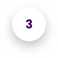 White circular button labeled 3 in purple, used as a step indicator.